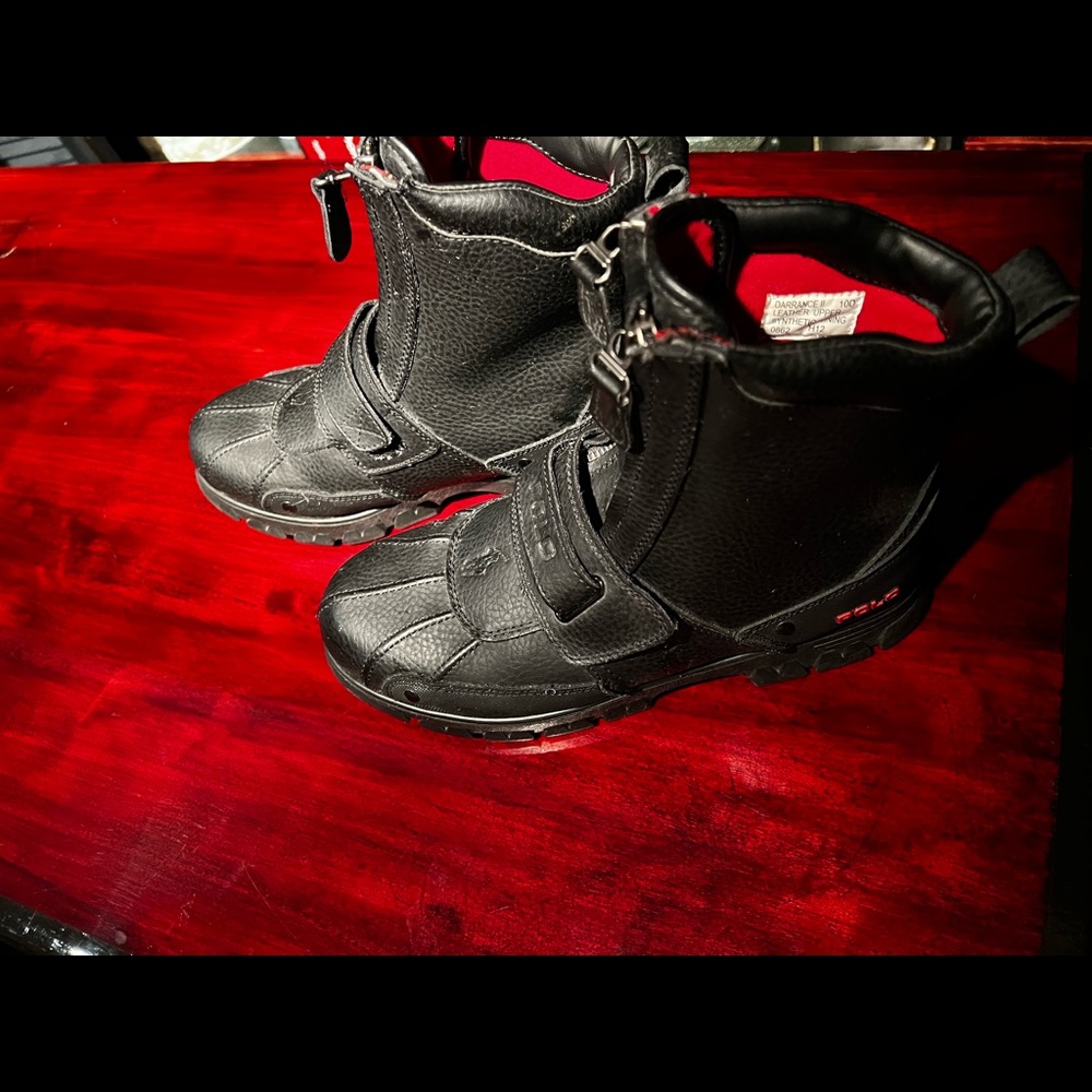 Mens black and red Ralph Lauren Polo boots size 10